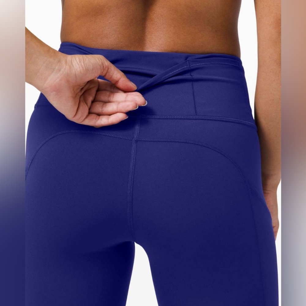 Lululemon Fast and Free High-Rise Crop II 23" *Non-Reflective in Larkspur - Picture 5 of 7